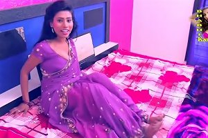 Arousing Desi Short Film With Breast Pressing, Kissing And Squeezing In Purple Blouse